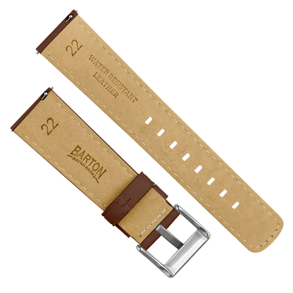 Samsung Galaxy watch7 Light Brown Pittards Performance Leather Brown Stitching Watch Band