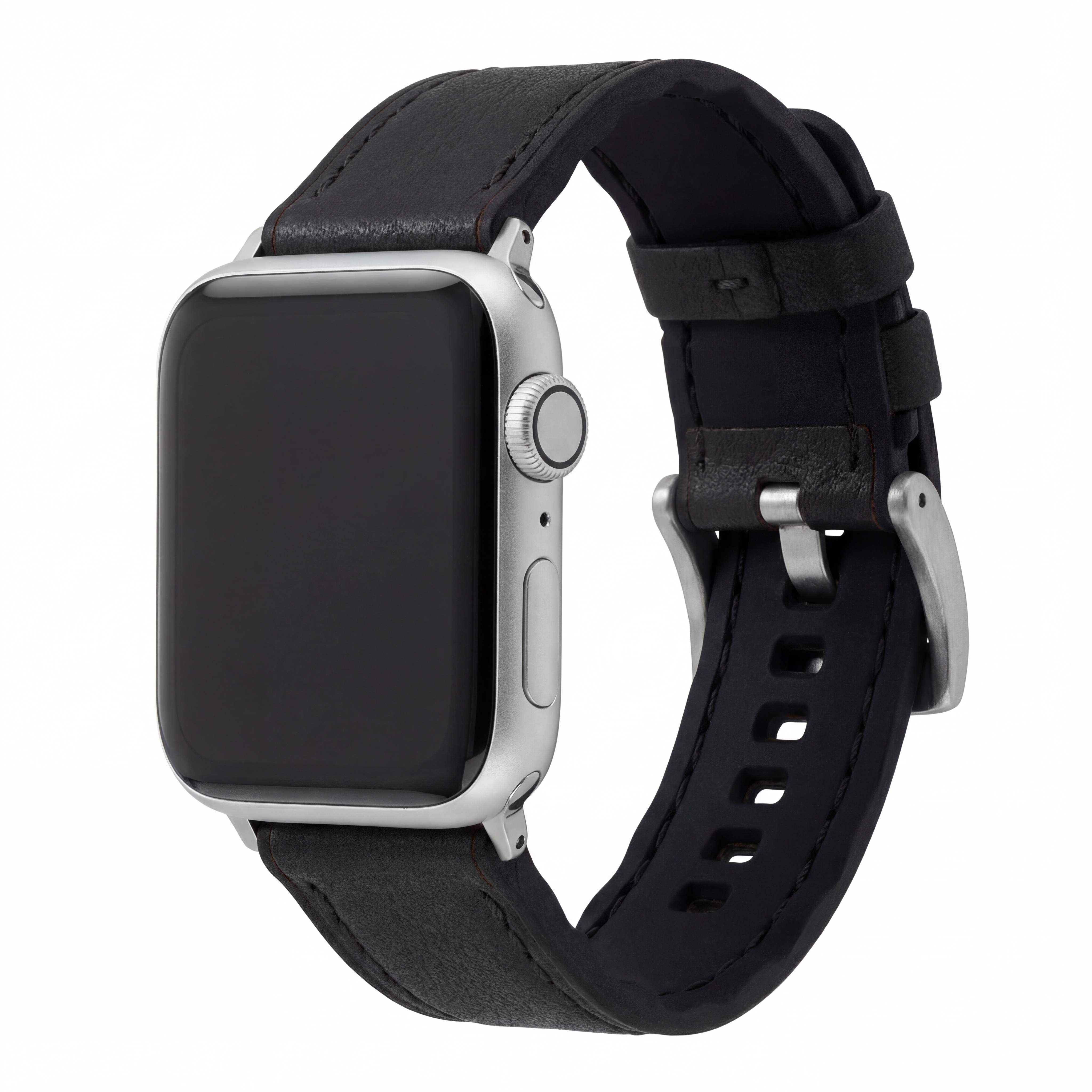 Apple Watch Black Pittards Water Resistant Leather Silicone Base Watch Band