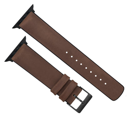 Apple Watch Walnut Brown Leather Hybrid Watch Band