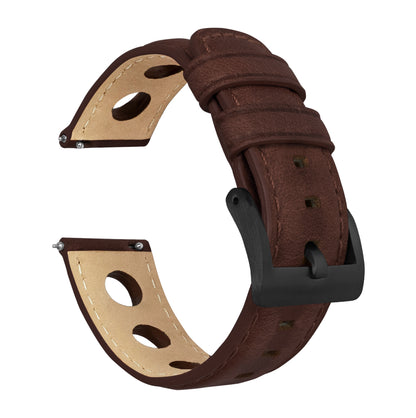 Chocolate Brown Rally Horween Leather Watch Band