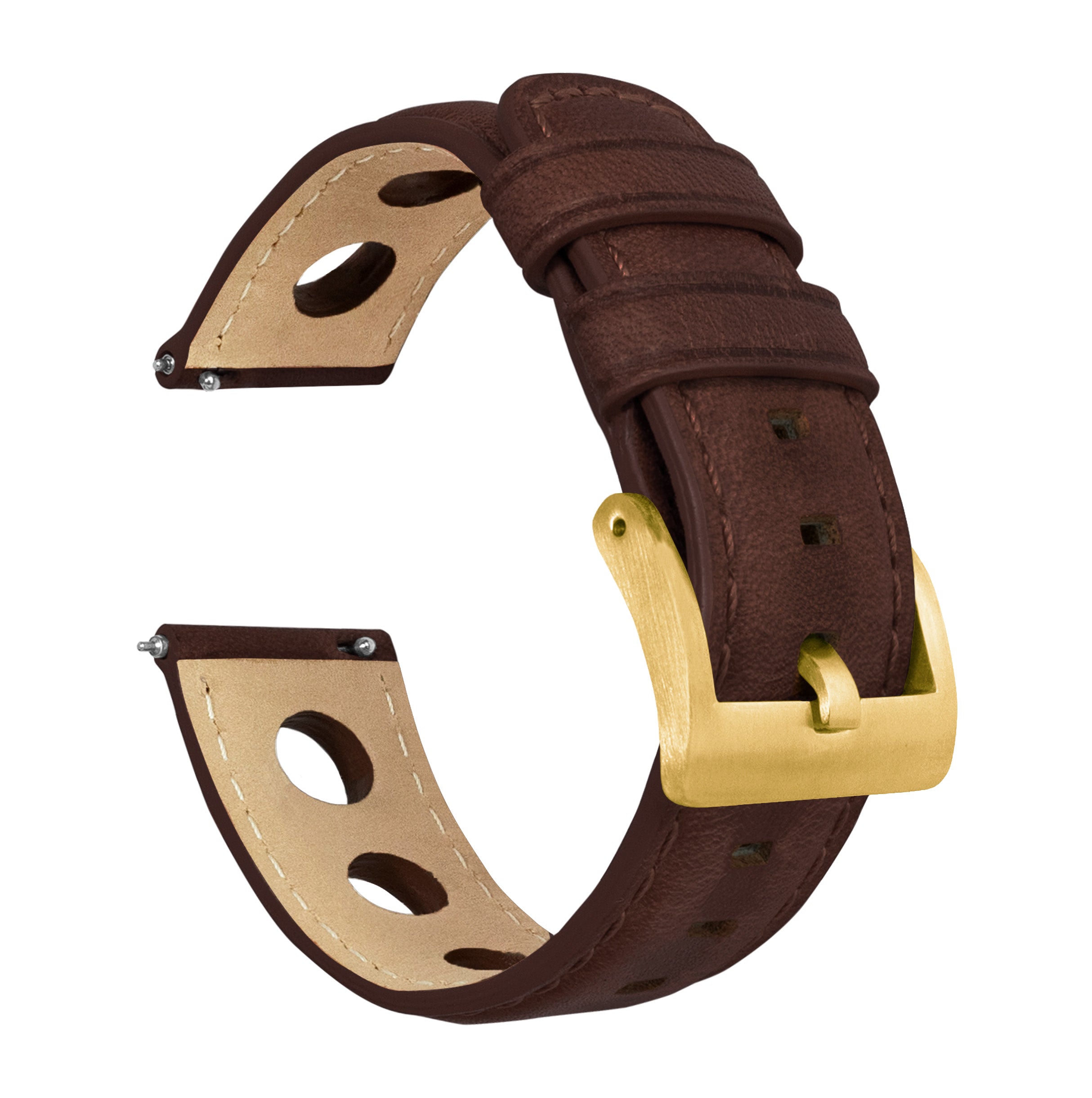 Chocolate Brown Rally Horween Leather Watch Band