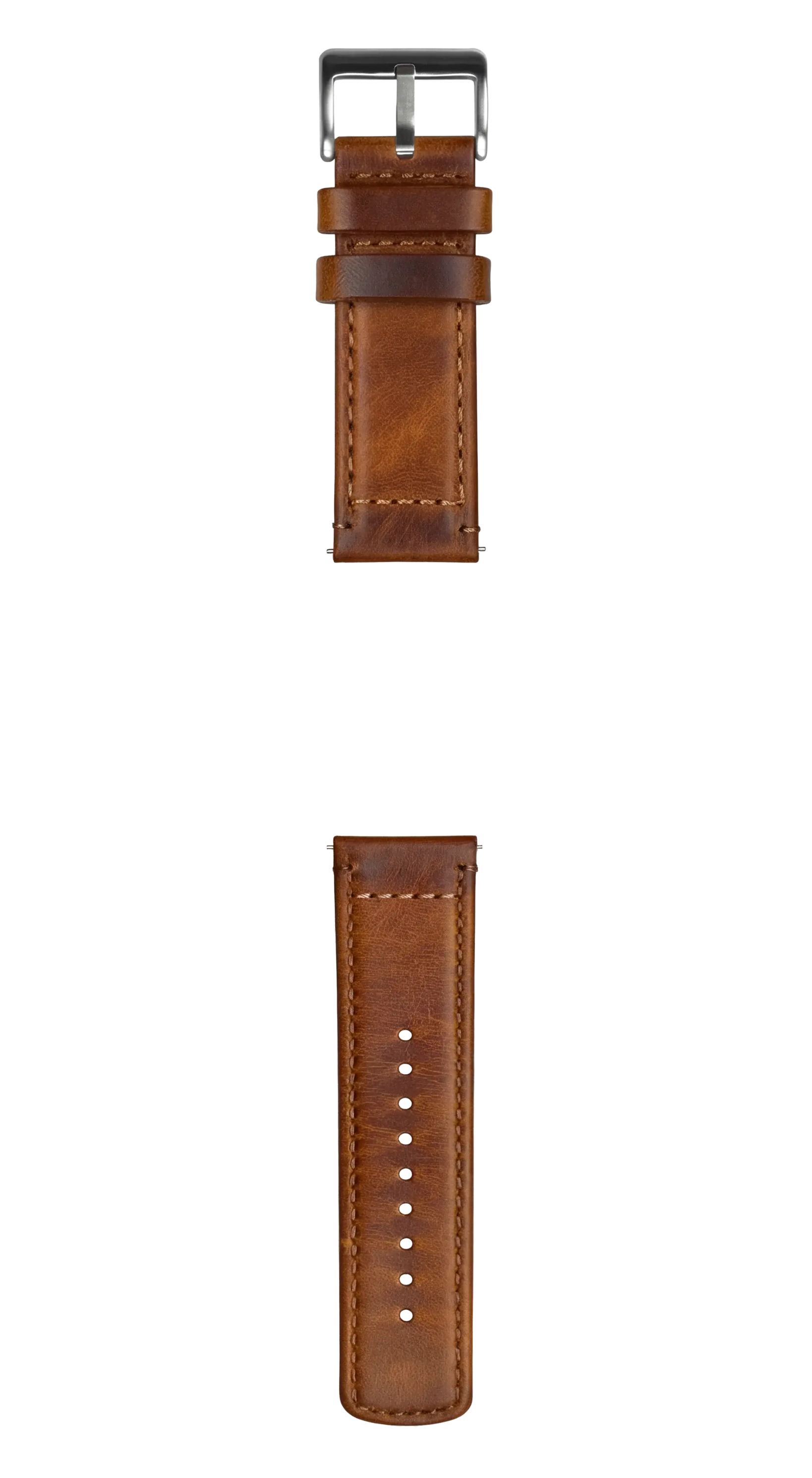 Weathered Brown Leather Watch Band