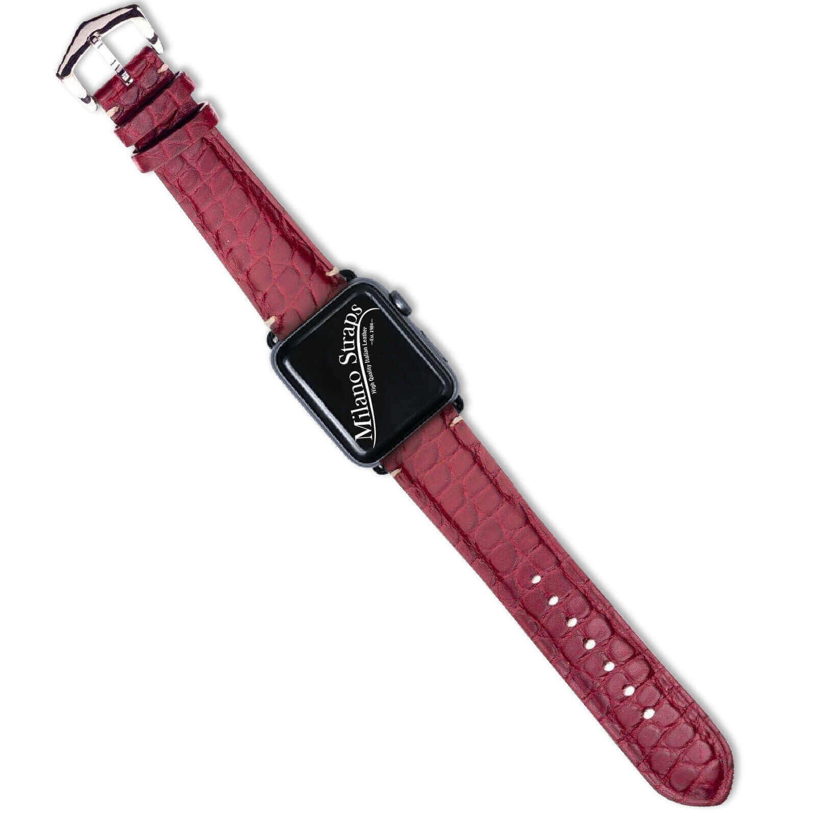 Apple Watch Leather Band ™ Burgundy Alligator Millennium...