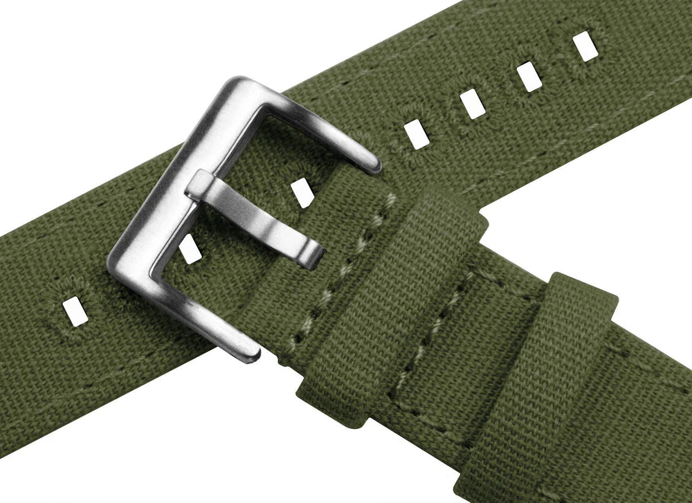Garmin Venu® 3S, 3, 2, 2S, 2 Plus, Sq 2 - Canvas Army Green Watch Band
