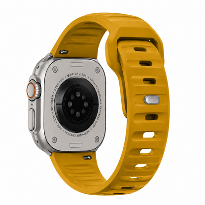 Apple Watch Active FKM Rubber Mustard Yellow Watch Band