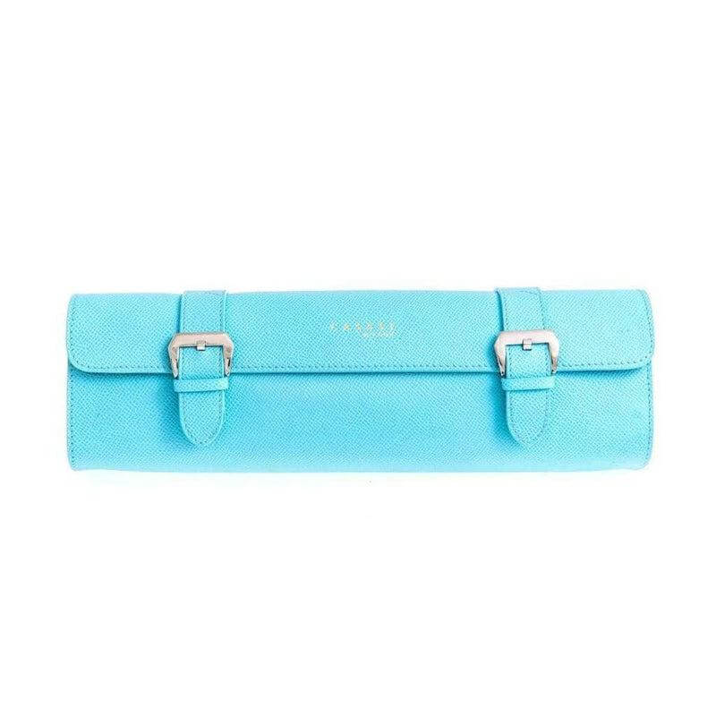 Watch Travel Case Rectangular Epsom Leather Light Blue -...