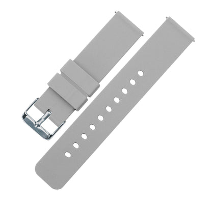 Cool Grey Quick Release Silicone Rubber 20mm & 22mm Watch Band