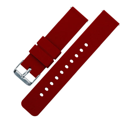 Crimson Red Quick Release Silicone Rubber 20mm Watch Band