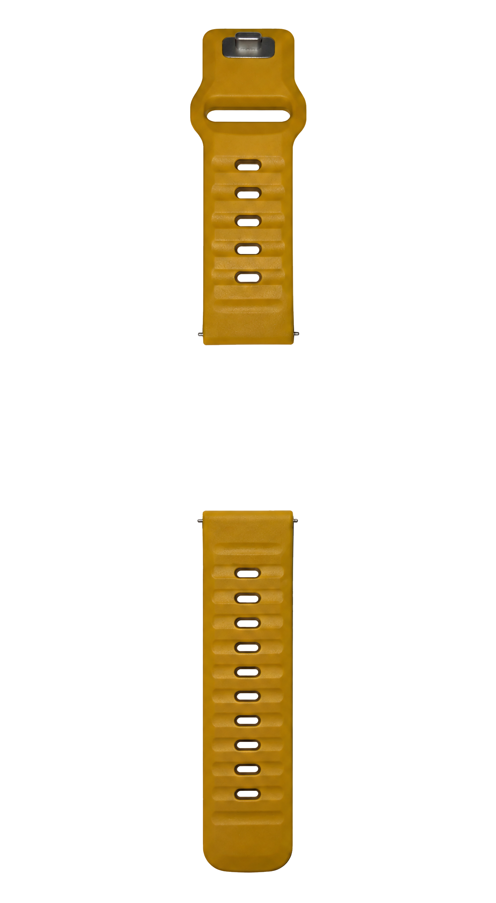 Burnt Yellow Active FKM Rubber Watch Band