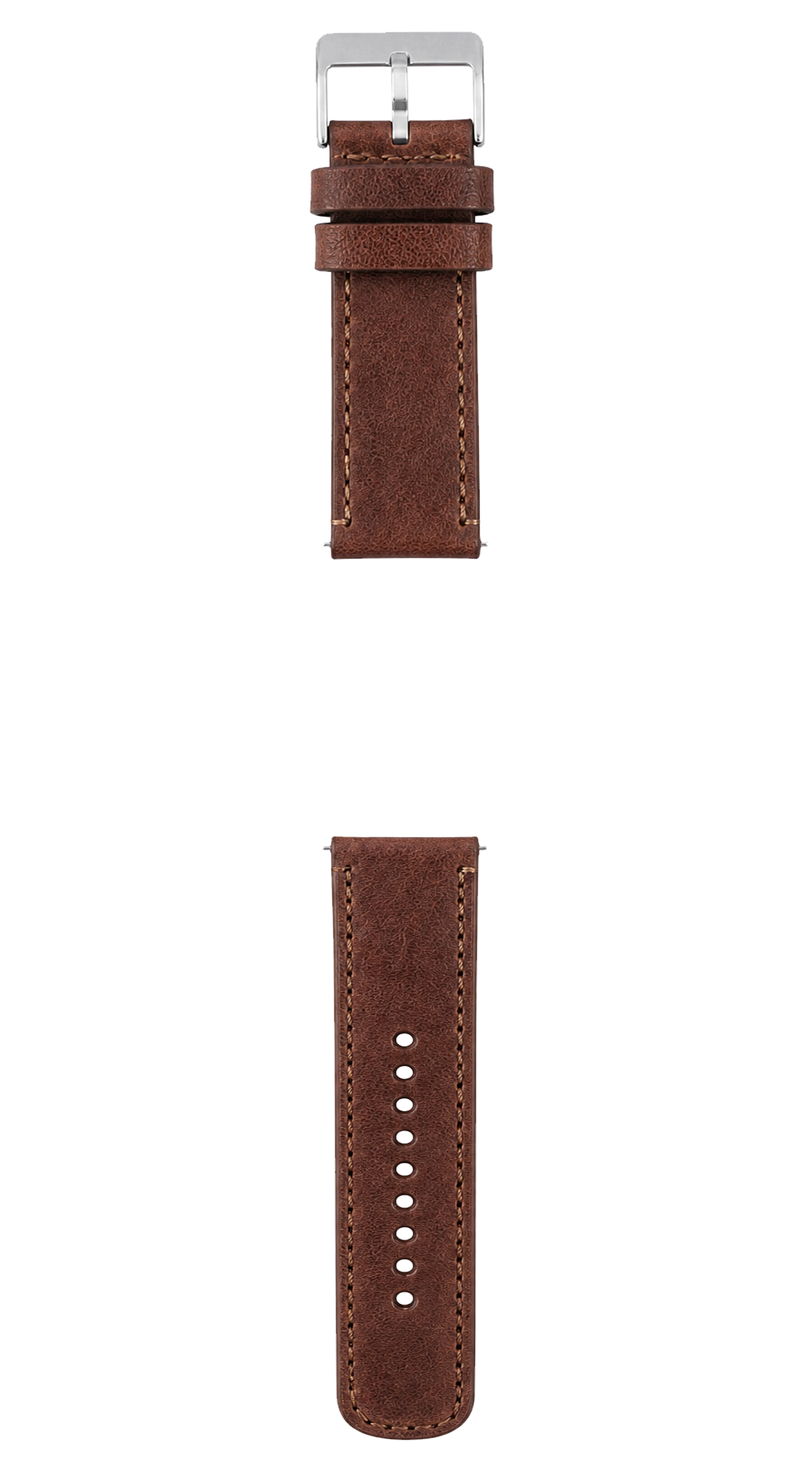 Genuine French Calfskin Cognac Brown Leather Watch Band, Crafted in the USA