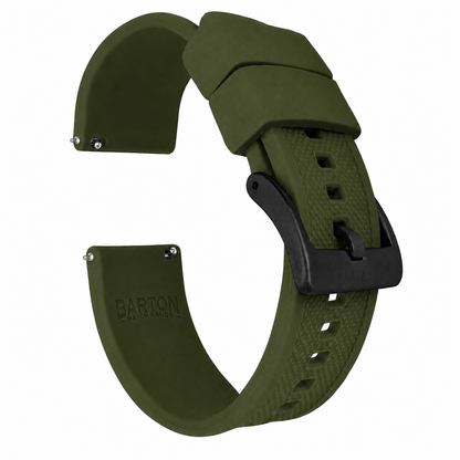 Army Green Elite FKM Rubber Watch Band
