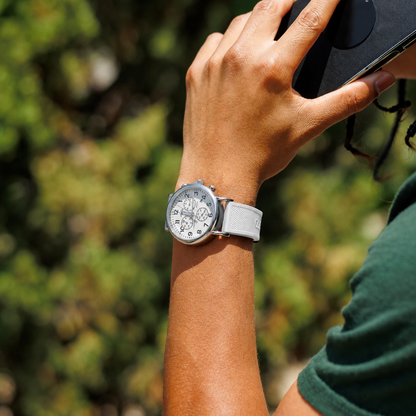 White Elite FKM Rubber Watch Band