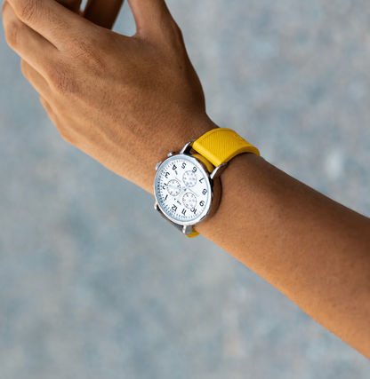 Yellow Elite FKM Rubber Watch Band