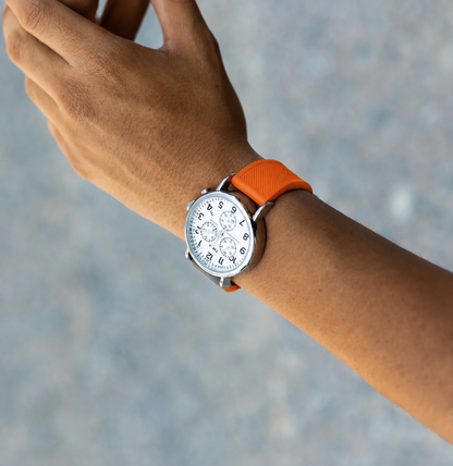 Pumpkin Orange Elite FKM Rubber Watch Band