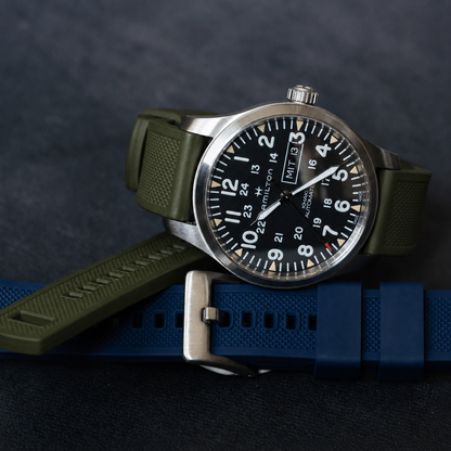Army Green Elite FKM Rubber Watch Band