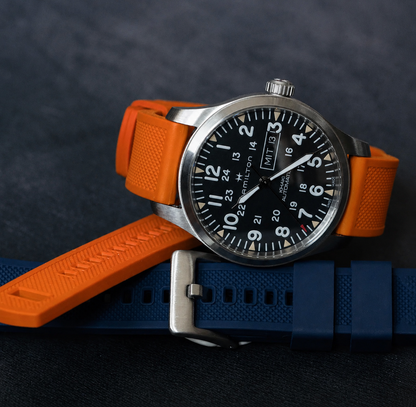 Pumpkin Orange Elite FKM Rubber Watch Band