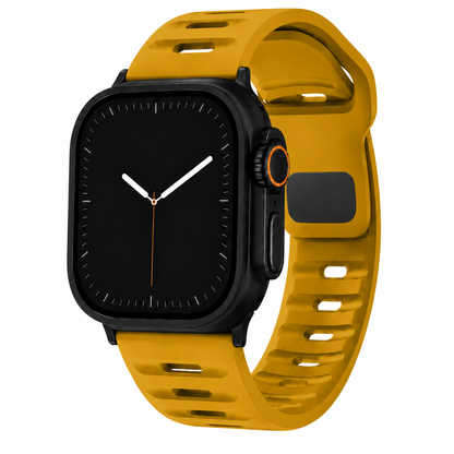Apple Watch Active FKM Rubber Mustard Yellow Watch Band