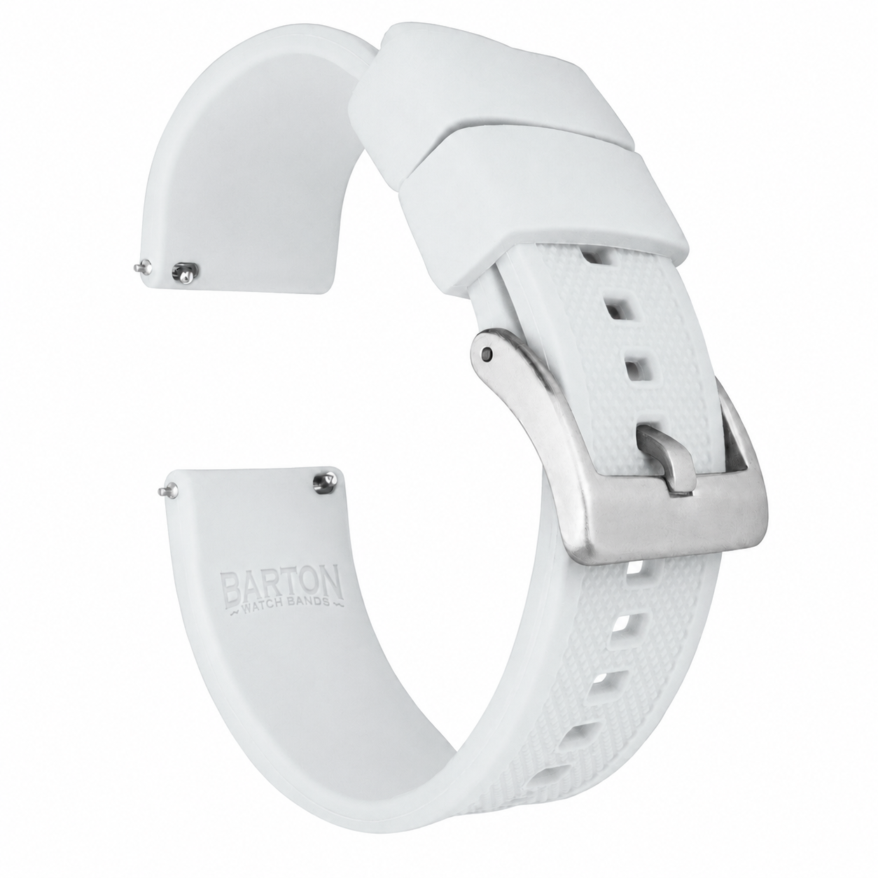 White Elite FKM Rubber Watch Band