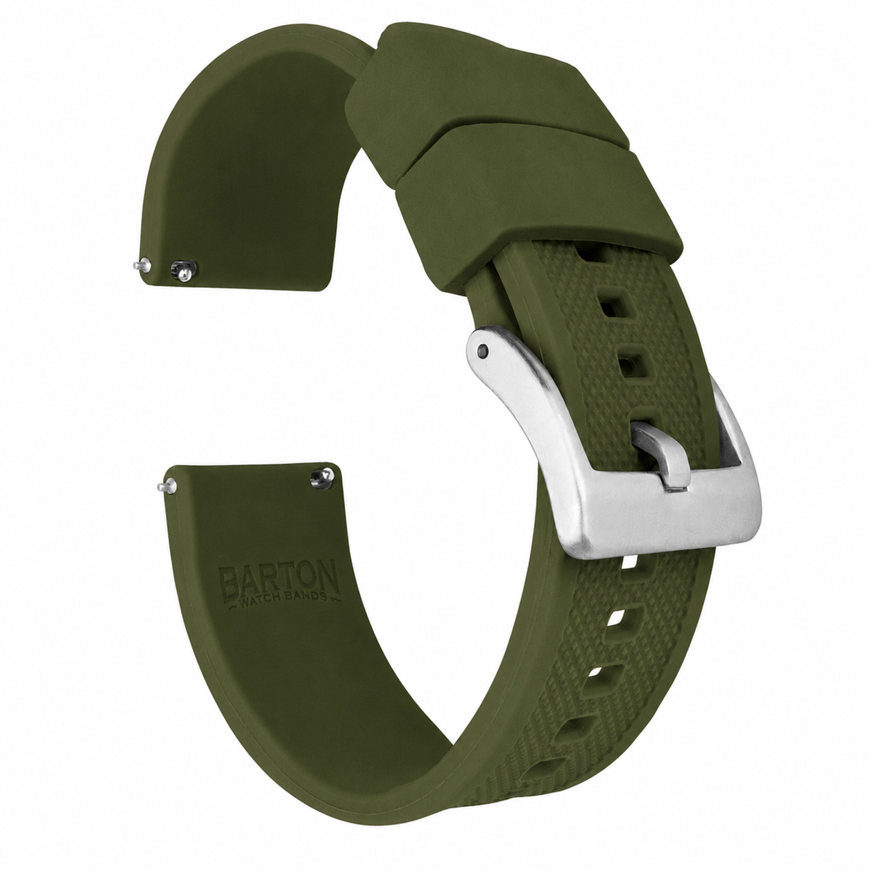 Army Green Elite FKM Rubber Watch Band
