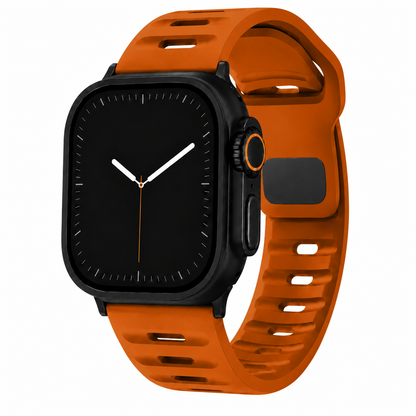Apple Watch Active FKM Rubber Burnt Orange Watch Band
