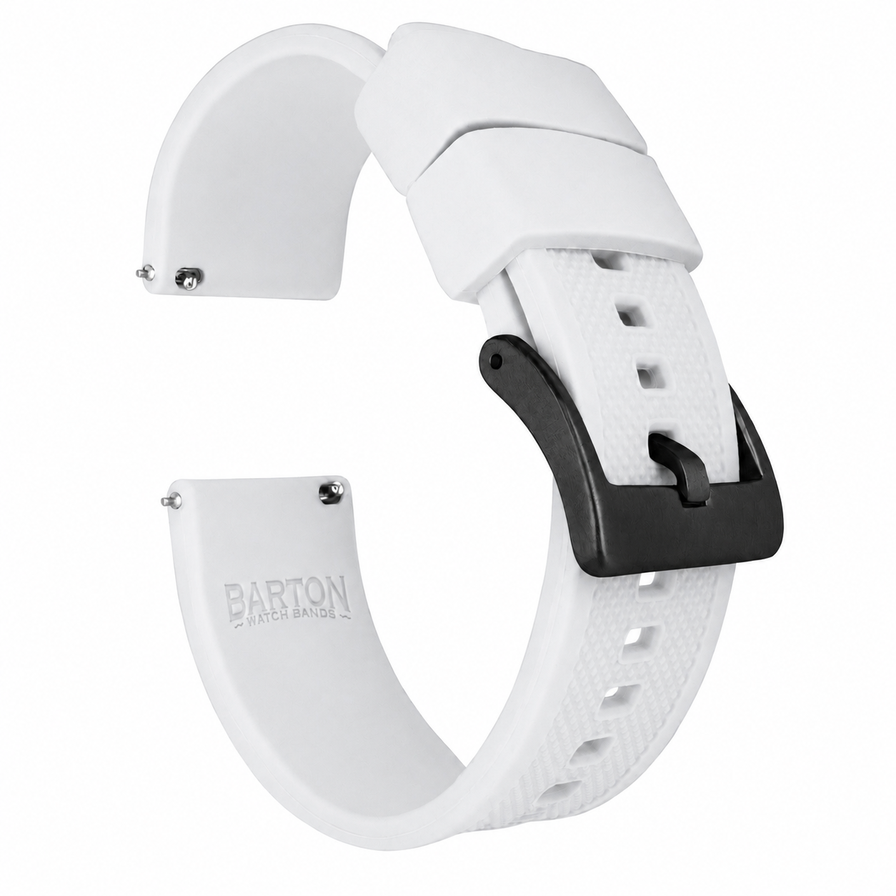 White Elite FKM Rubber Watch Band