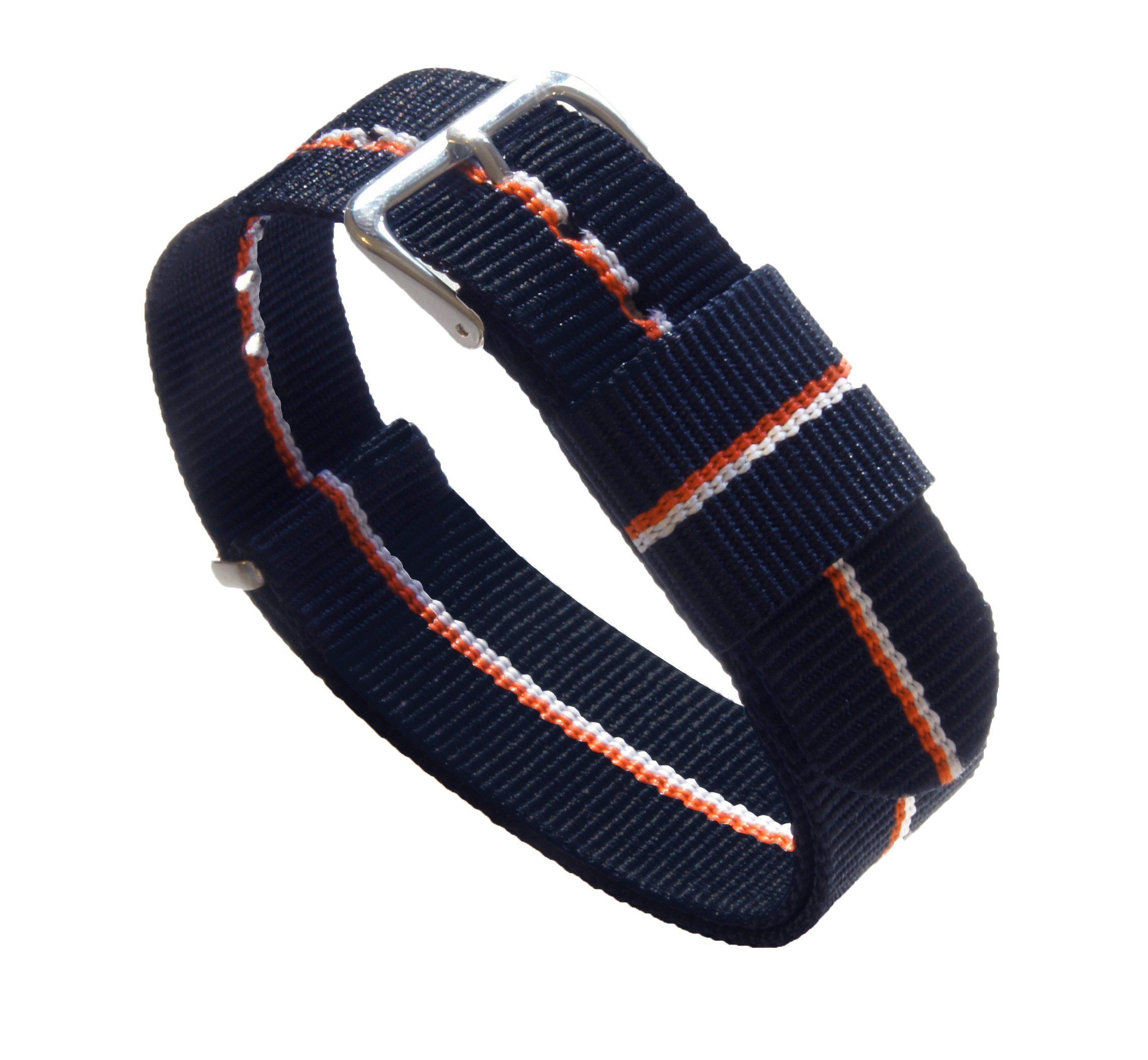 Navy, Pumpkin & Ivory | Nylon NATO® style - Barton Watch Bands