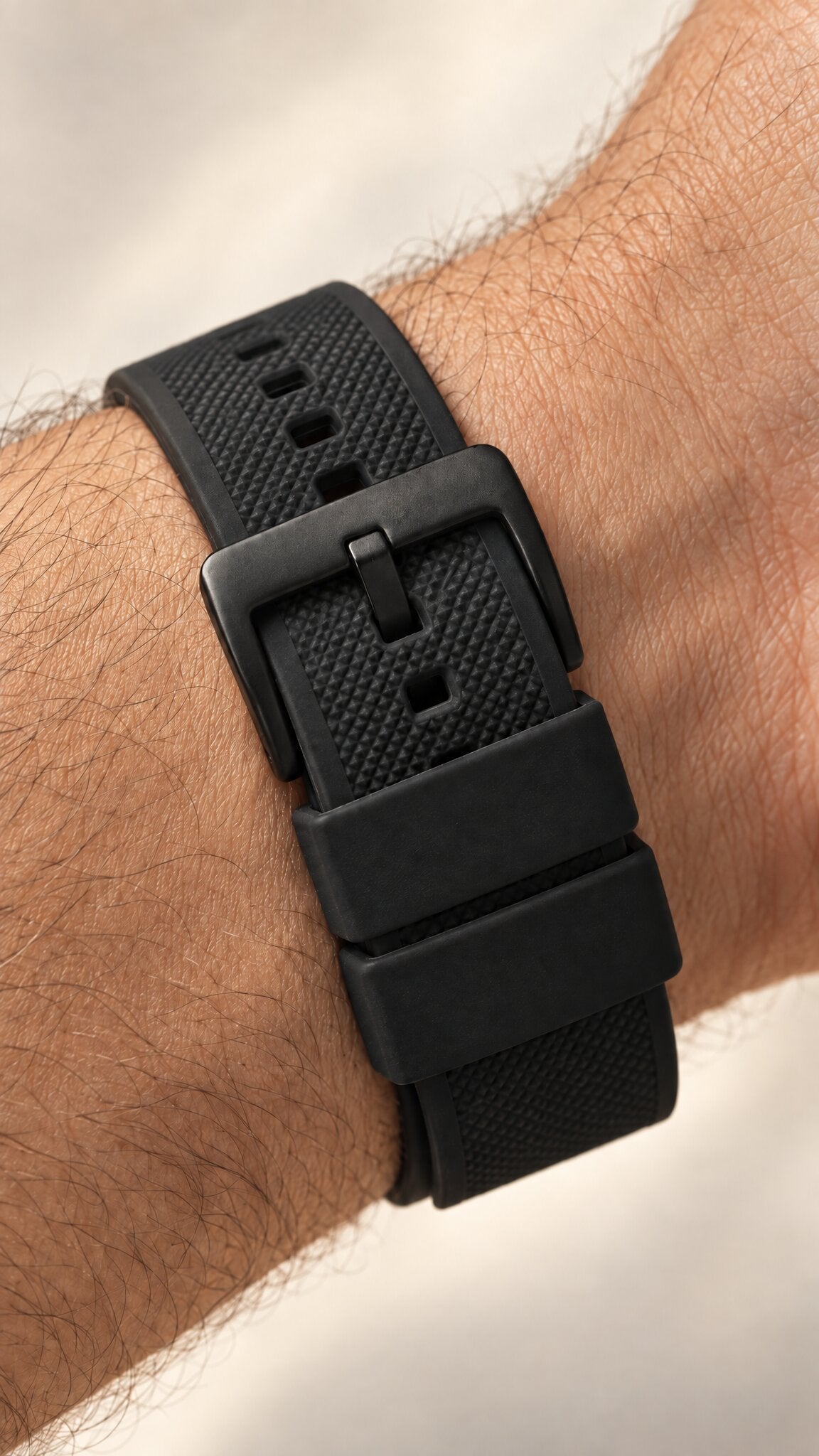 Black Elite Silicone Watch Band (Custom) (2)
