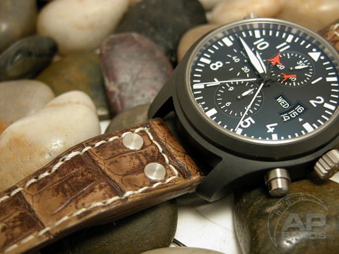 Prototipo Capolavoro Vintage Alligator Leather Limited Edition Strap For IWC Big Pilot, Stowa, Debaufre,LACO
