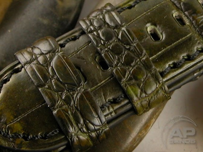 Prototipo Capolavoro Vintage Military Green Alligator Leather For Panerai Watches