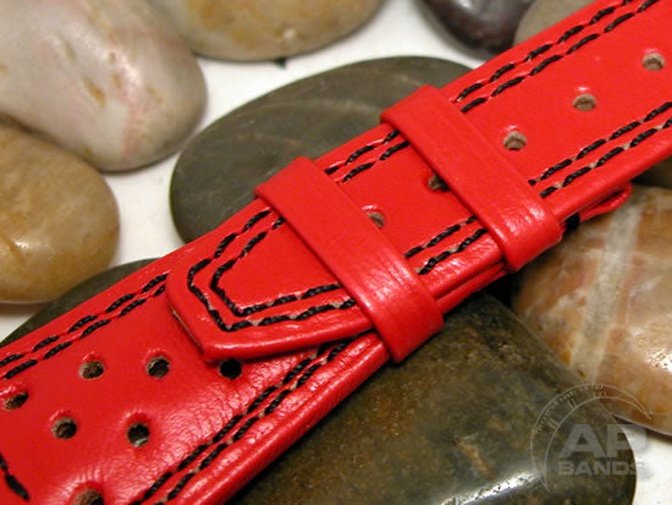 Prototipo Doppio Buco Red Strap For Audemars Piguet Royal Oak Offshore Similar to Barrichello 2