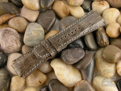 Prototipo Vintage Brown Grey Crocodile Leather Strap For Audemars Piguet Royal Oak Offshore T3, Shaq, Legacy