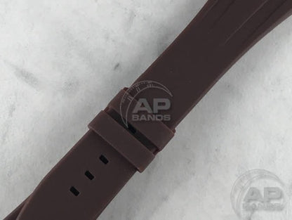 Scuta 100% Rubber Strap Brown For Audemars Piguet Royal Oak Offshore