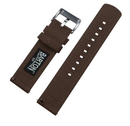 Samsung Galaxy Watch Active 2 | Chocolate Brown Canvas - Barton Watch Bands