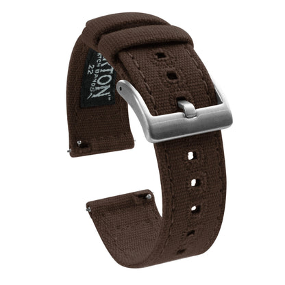 Samsung Galaxy Watch Active 2 | Chocolate Brown Canvas - Barton Watch Bands