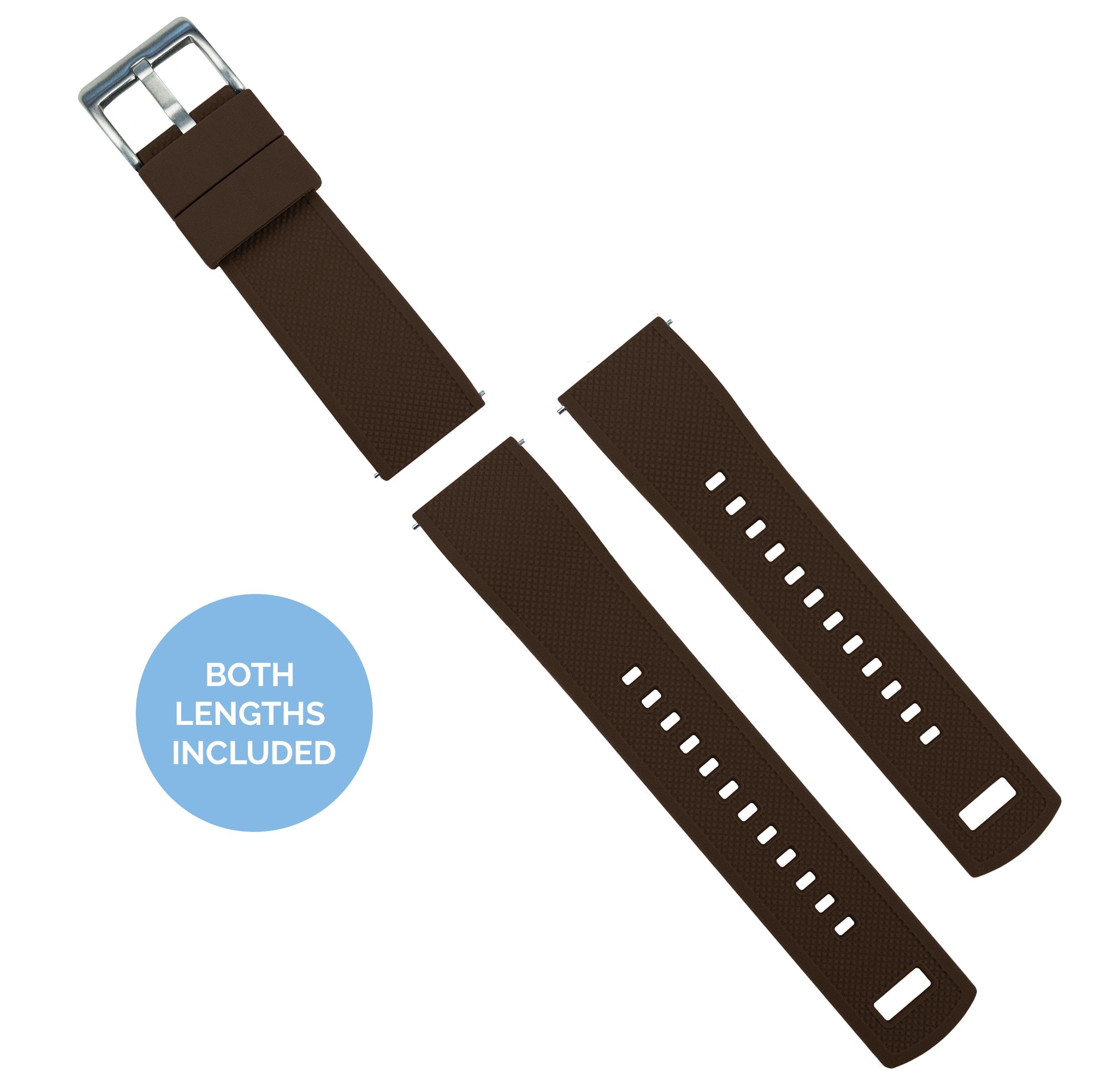 Polar Pacer & Pacer Pro | Elite Silicone | Brown Top / Khaki Bottom - Barton Watch Bands
