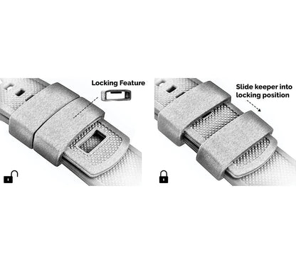 Garmin Instinct® 2, 3, E - Elite Silicone Smoke Grey Top & Black Bottom Watch Band