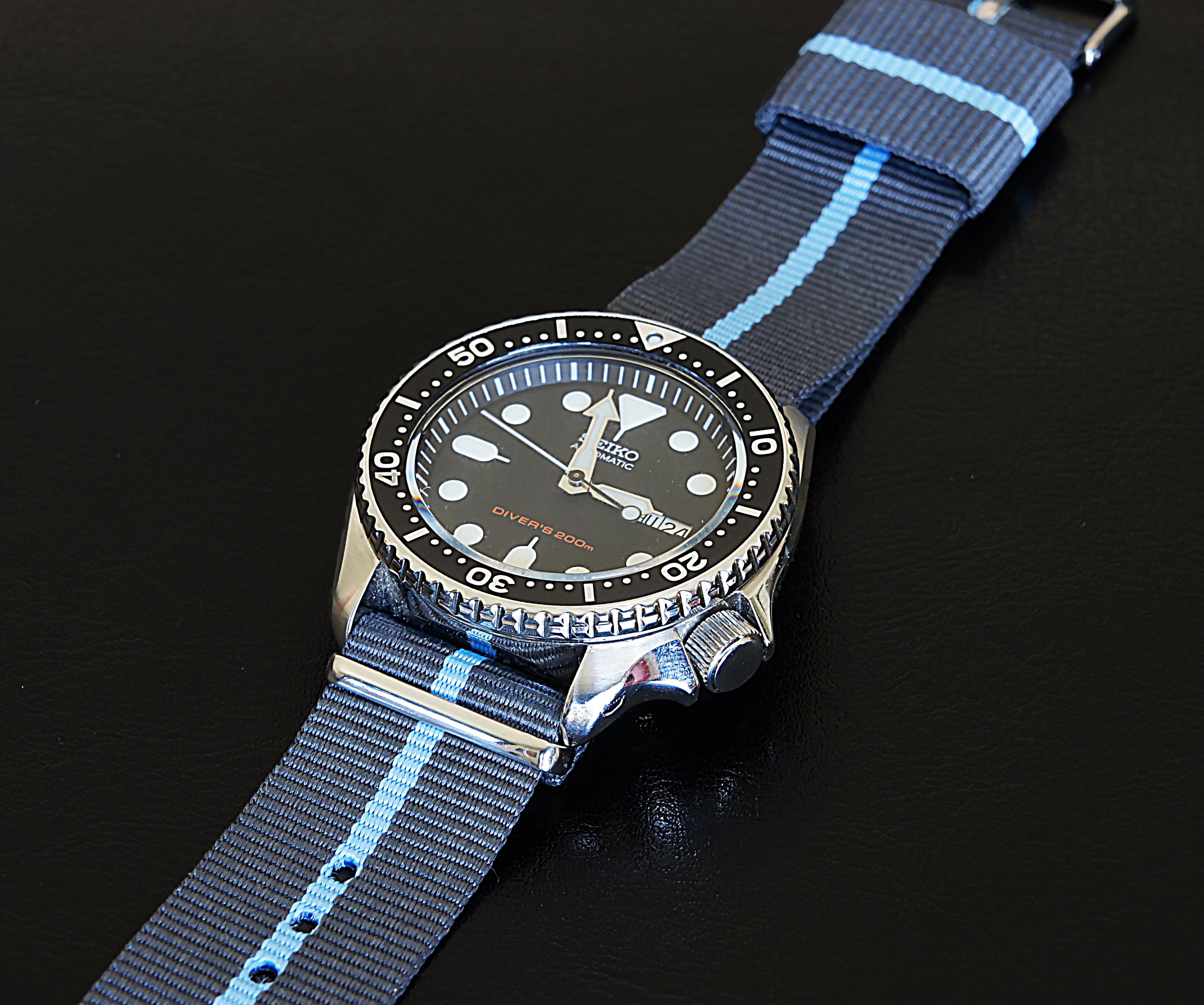 Smoke Sky Grey Blue Nylon NATO® style Watch Band