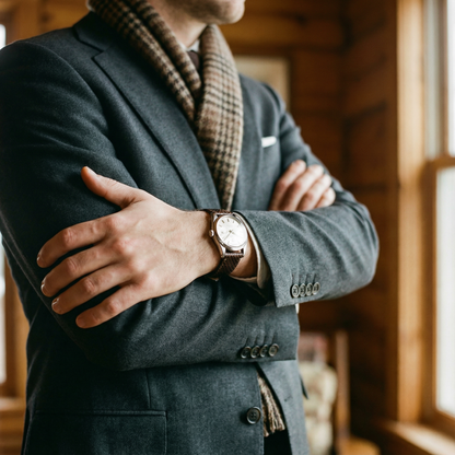 Genuine Snakeskin Brown Leather Watch Band, Crafted in the USA