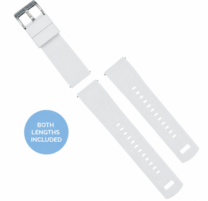 White Elite FKM Rubber Watch Band