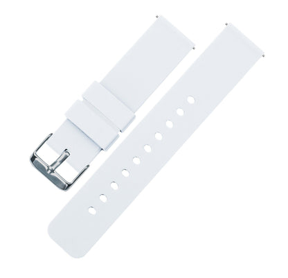 White Silicone Rubber Quick Release 20mm & 22mm Watch Band