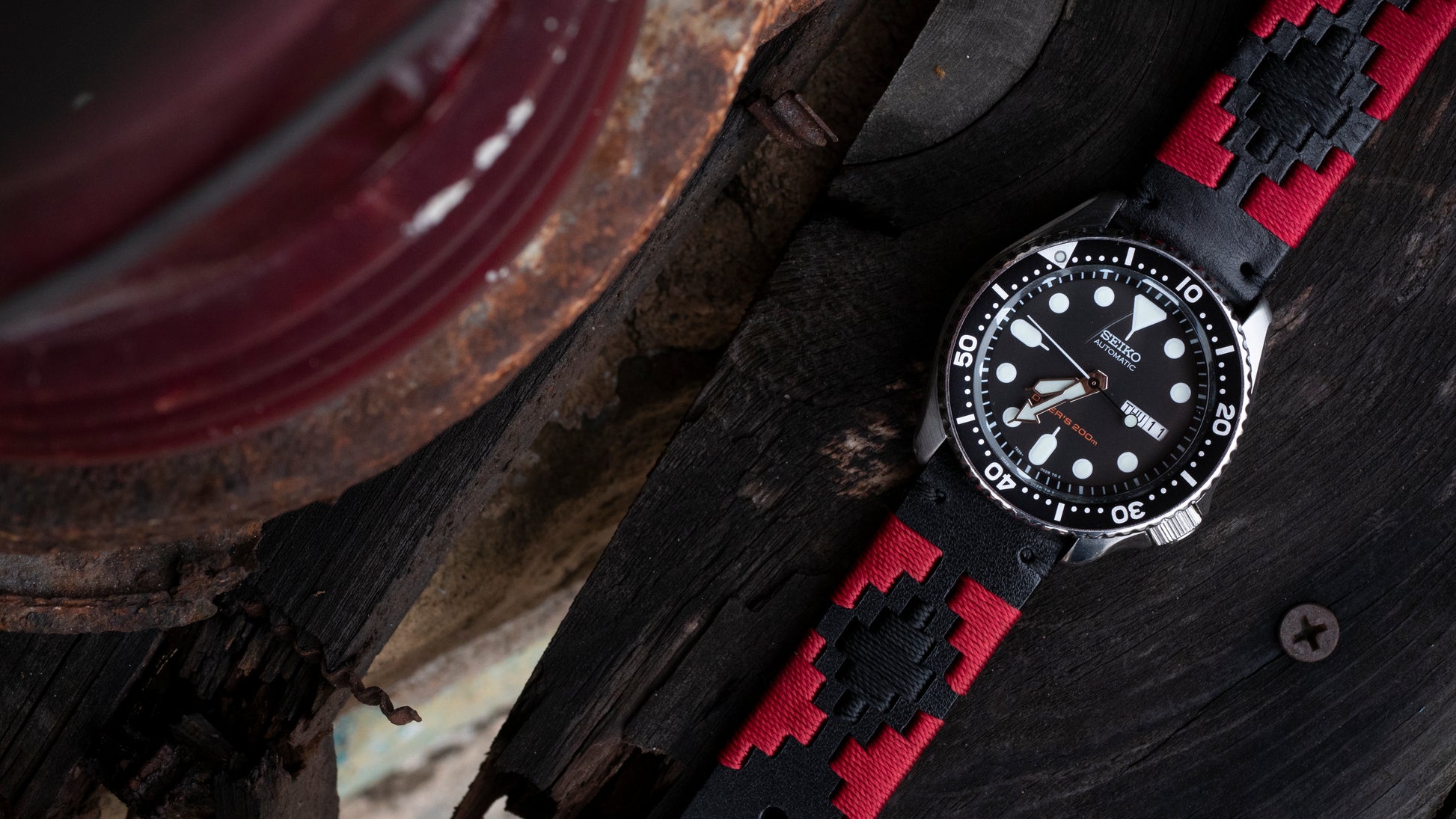 Crimson & Black | Gaucho - Barton Watch Bands
