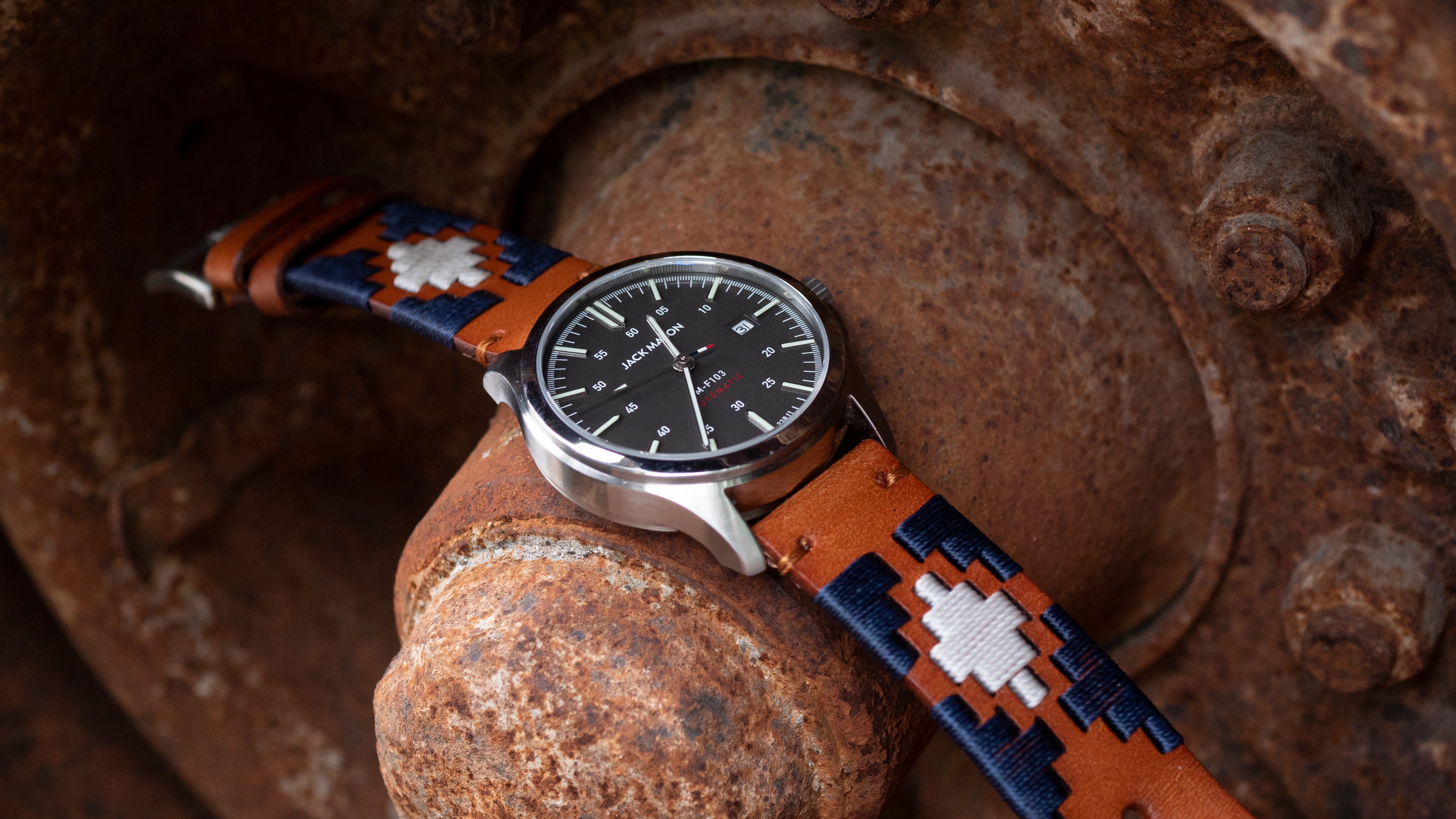 Navy & Linen | Gaucho - Barton Watch Bands
