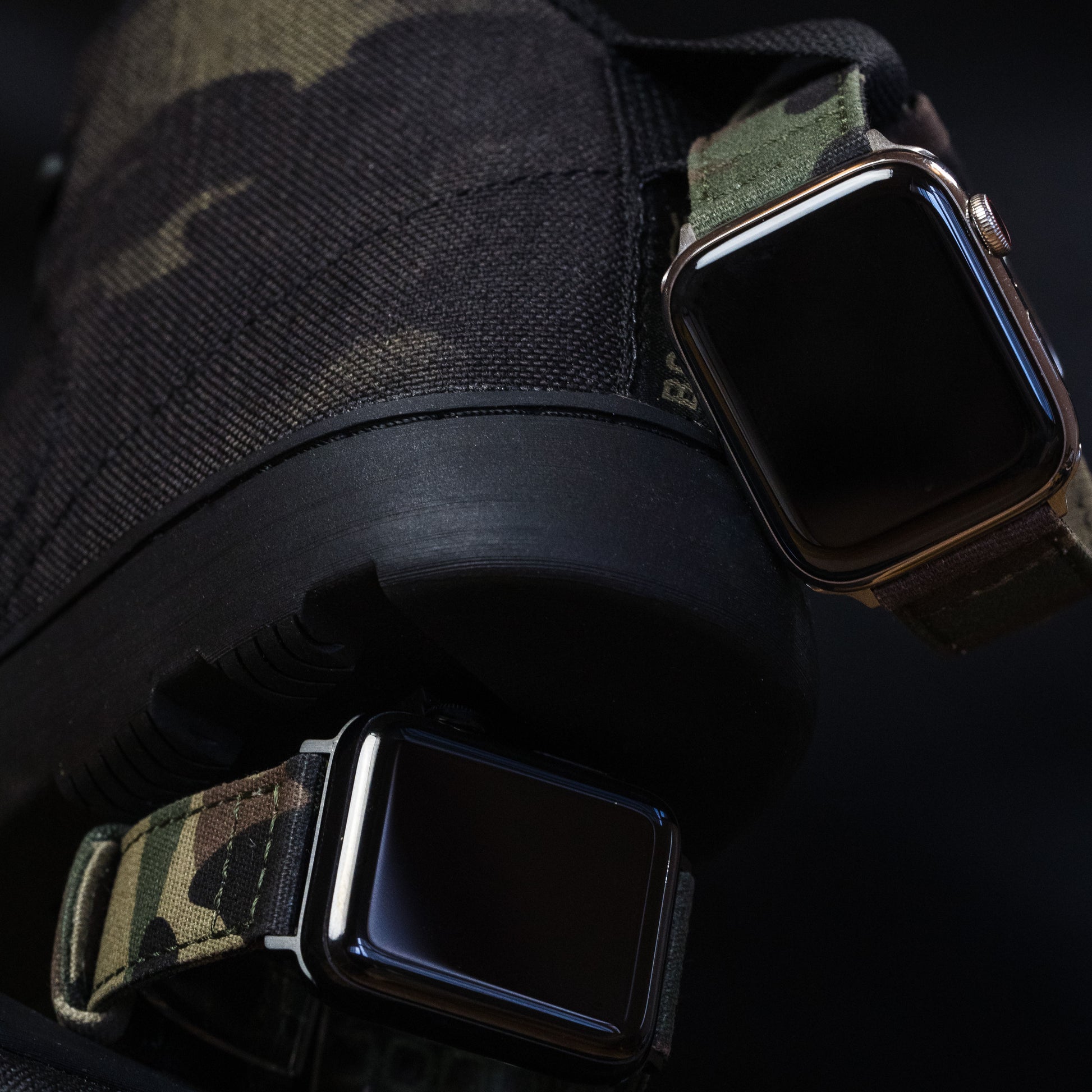 Custom Made Apple Watch Strap - Vegetable Tanned Leather Camouflage