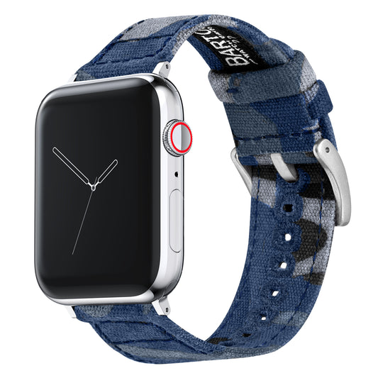 Apple Watch Navy Camouflage Canvas Watch Band