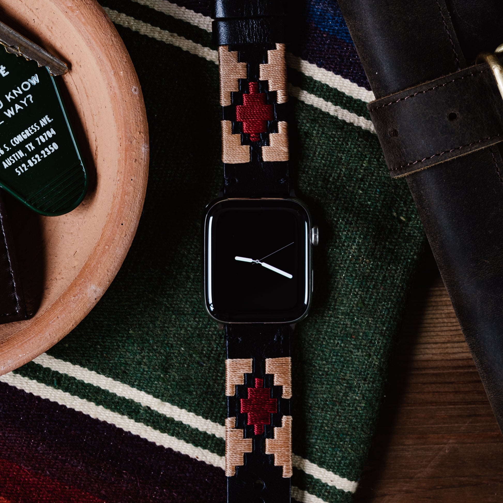 Apple Watch | Gaucho | Khaki & Crimson - Barton Watch Bands