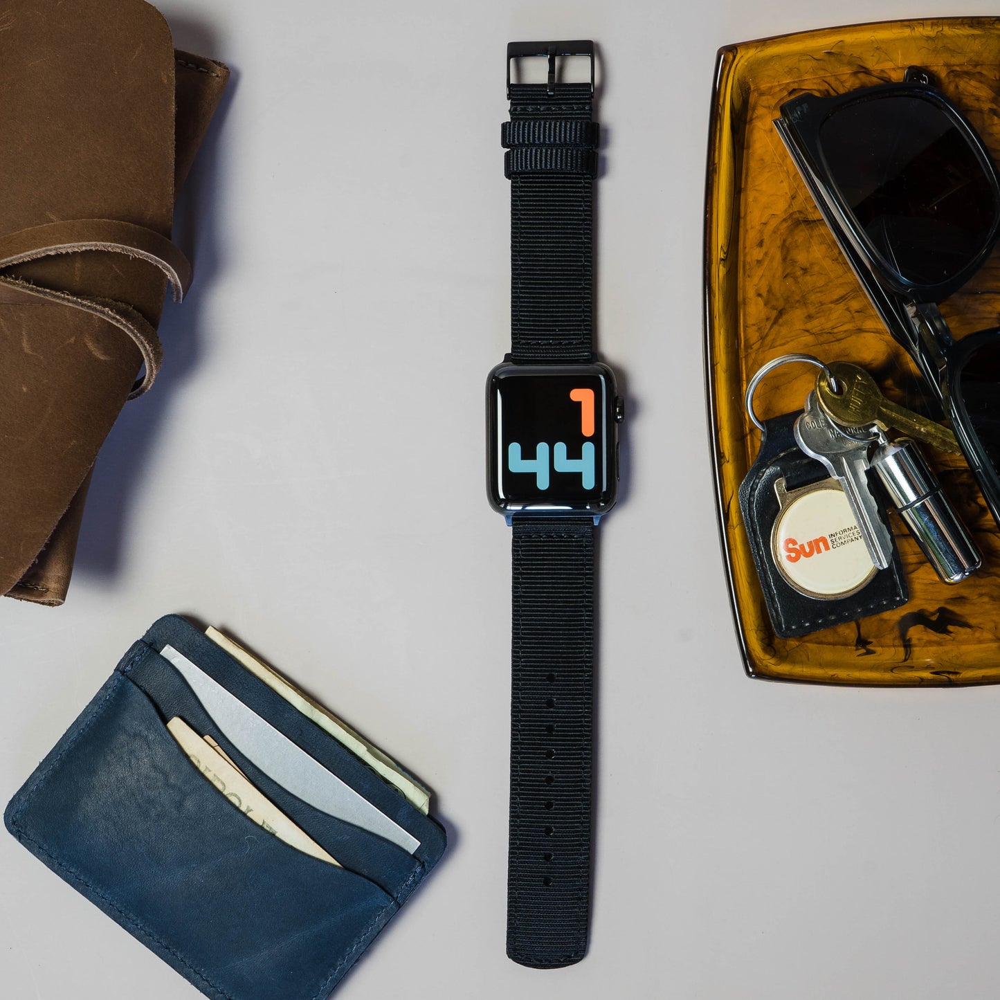 Apple Watch | Two-piece NATO Style | Black - Barton Watch Bands