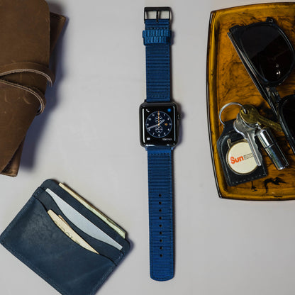 Apple Watch | Two-piece NATO Style | Navy Blue - Barton Watch Bands