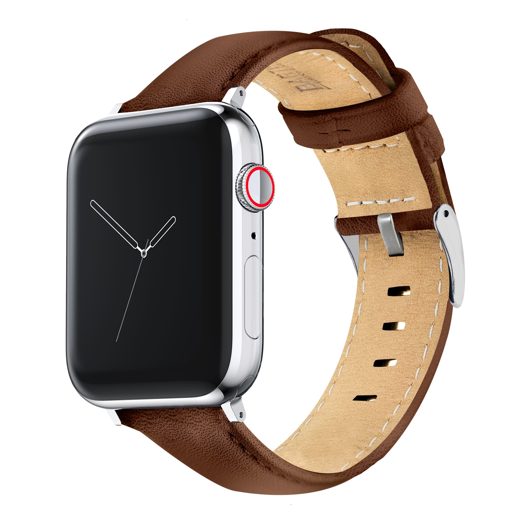 Apple Watch Light Brown Pittards Performance Leather Brown Stitching Watch Band