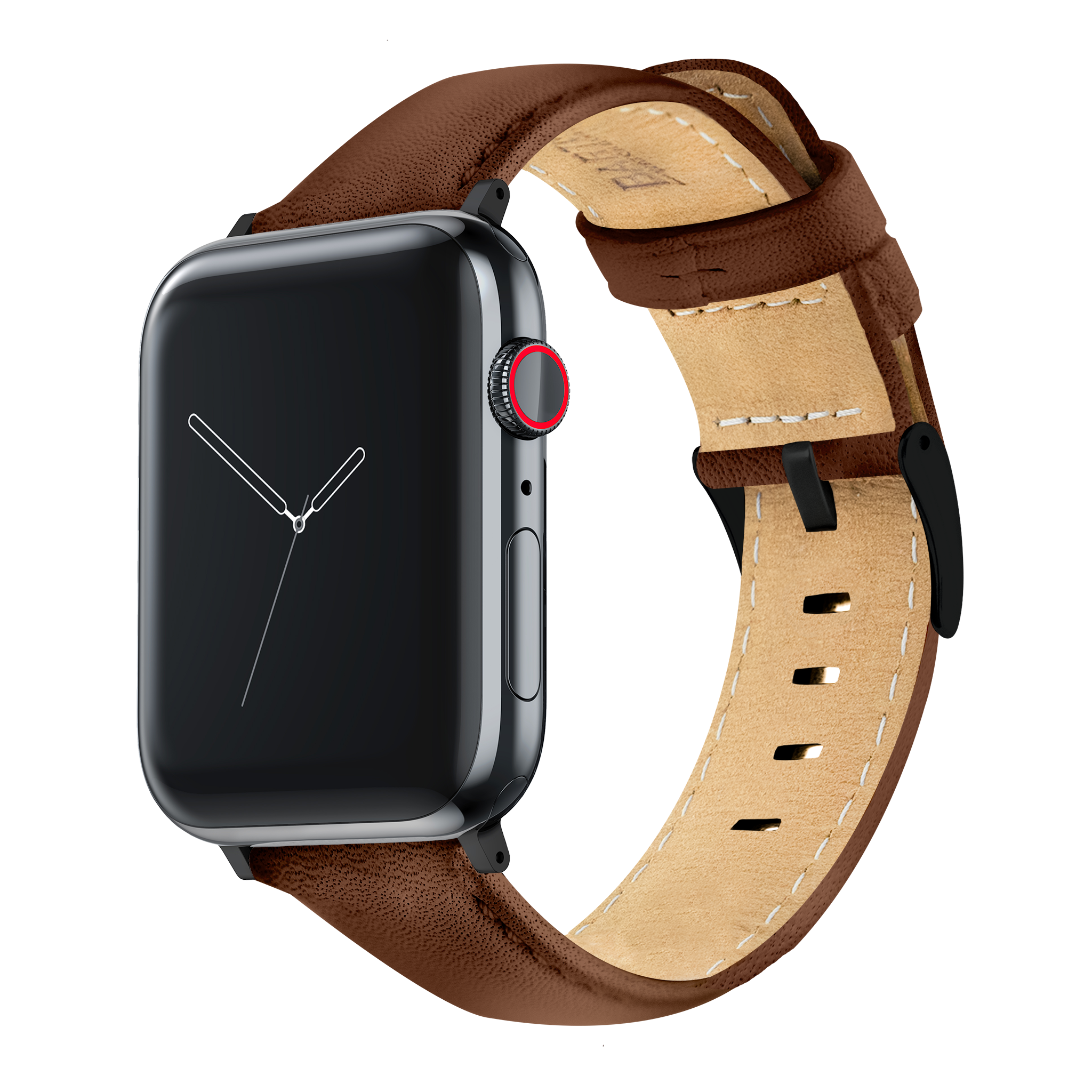 Apple Watch Light Brown Pittards Performance Leather Brown Stitching Watch Band