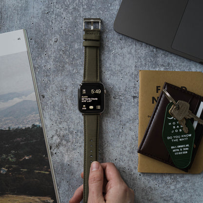 Apple Watch | Army Green Sailcloth - Barton Watch Bands